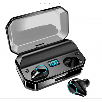 2020 Amazon T9 Hot tws in-ear dual earphone mini bluetooths 5.1 wireless stereo earbuds with charging case 8000mah earphones